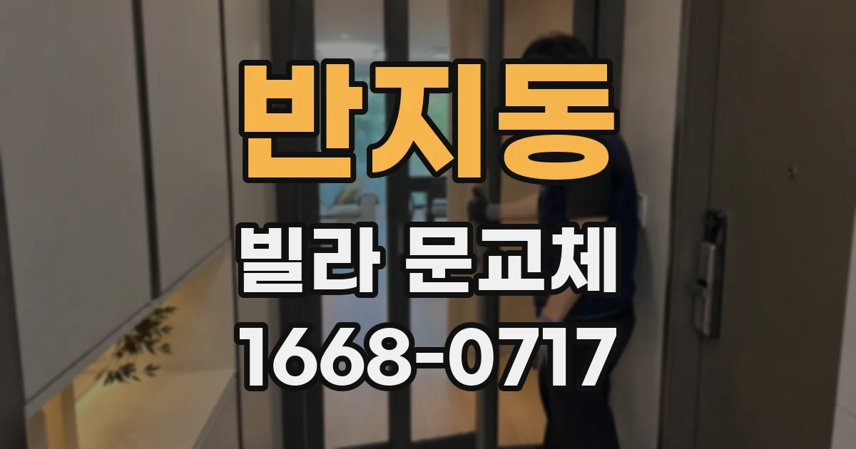 반지동 빌라 문교체