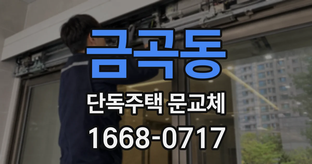 금곡동 단독주택 문교체