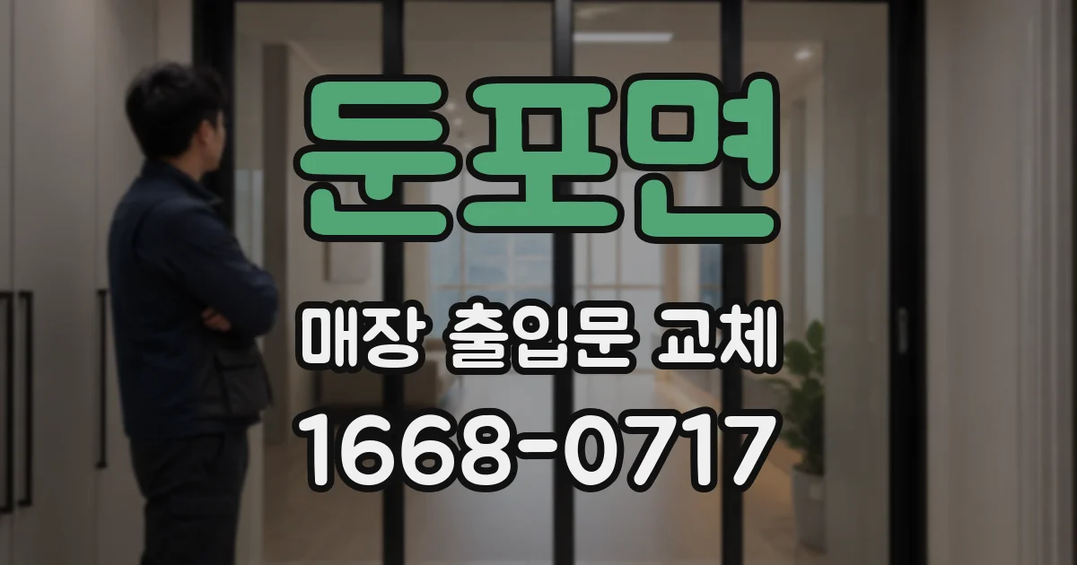 둔포면 매장 출입문 교체