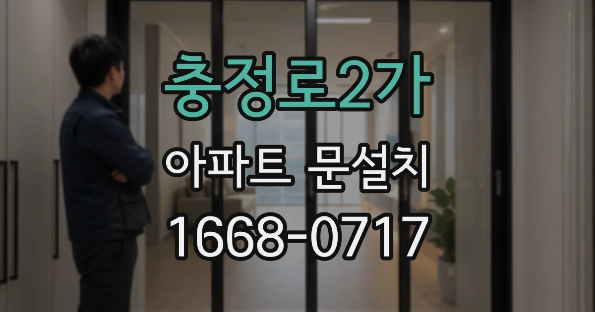 충정로2가 아파트 문설치