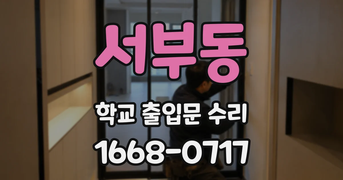 서부동 학교 출입문 수리