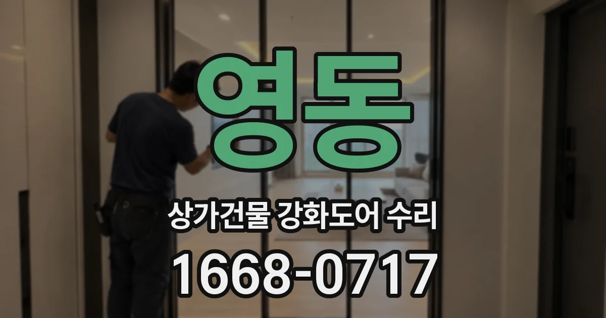 영동 상가건물 강화도어 수리