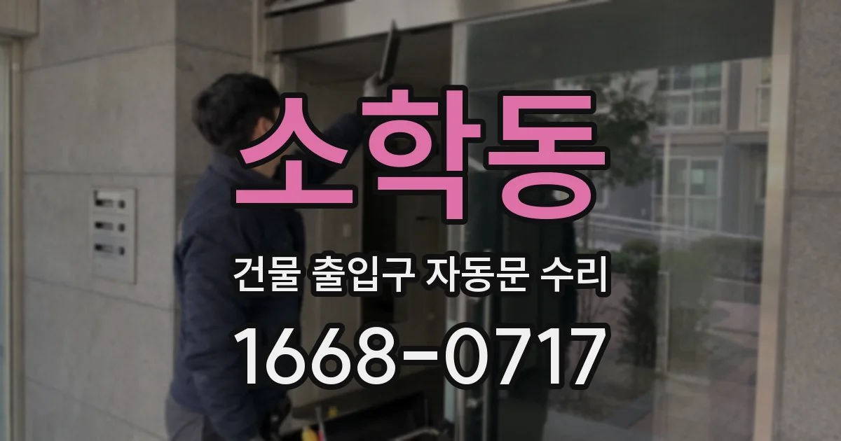소학동 건물 출입구 자동문 수리