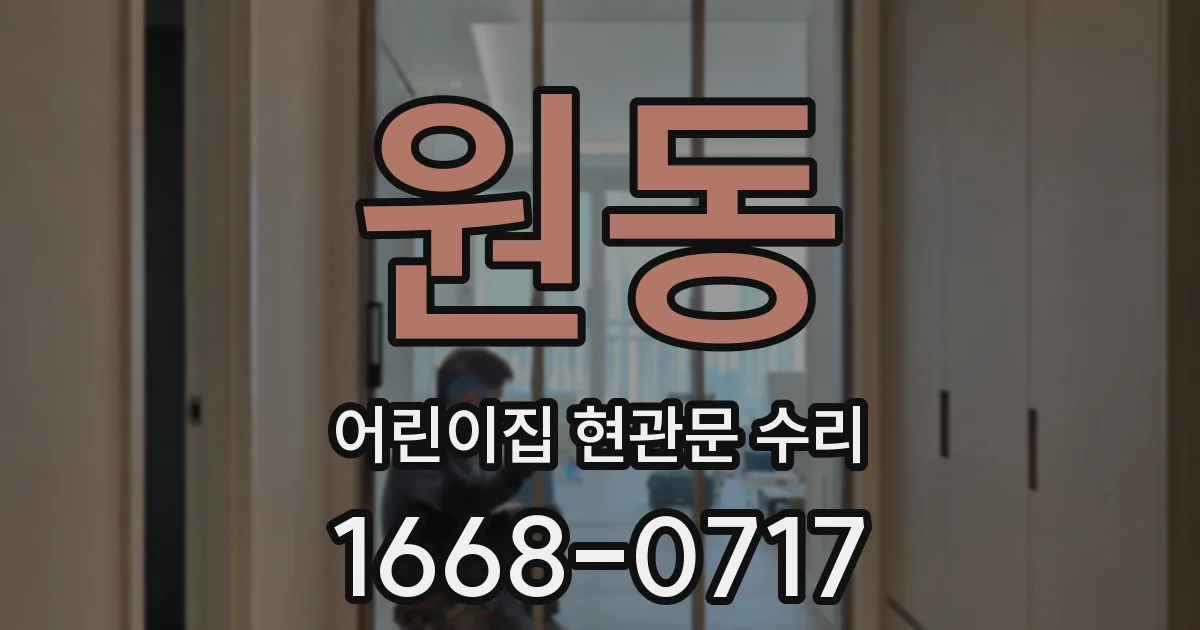 원동 어린이집 현관문 수리