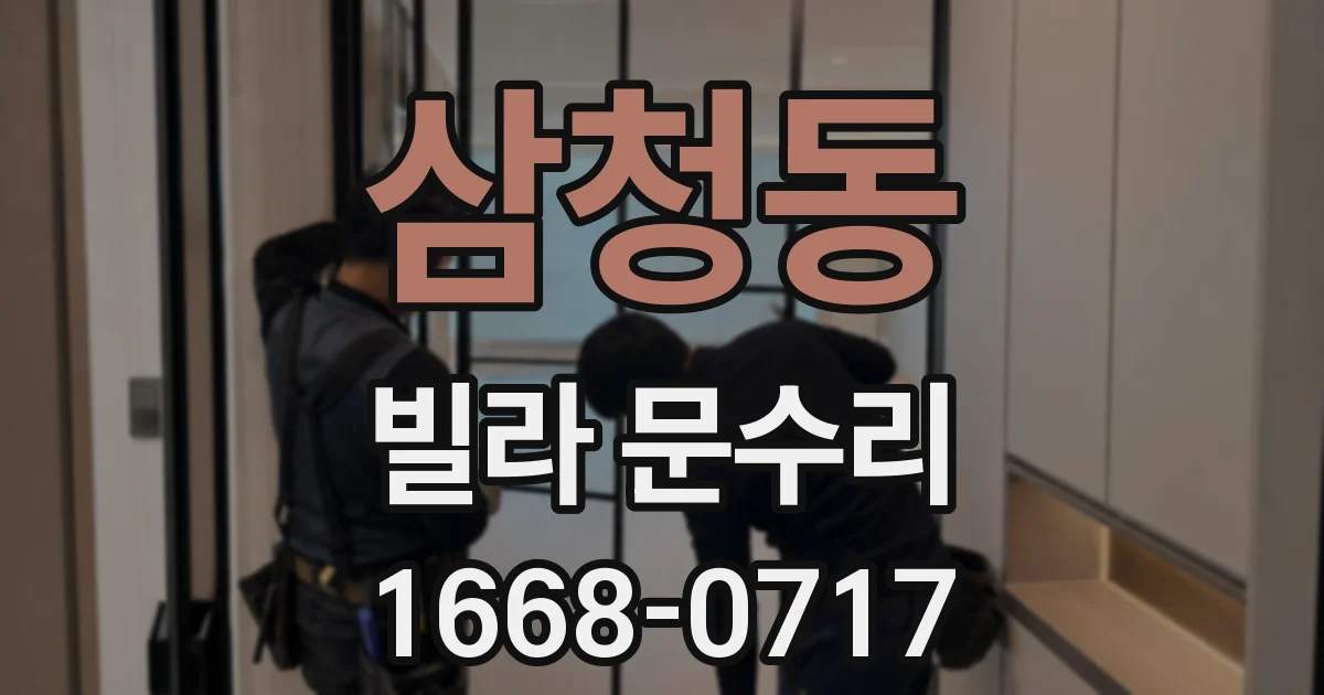 삼청동 빌라 문수리