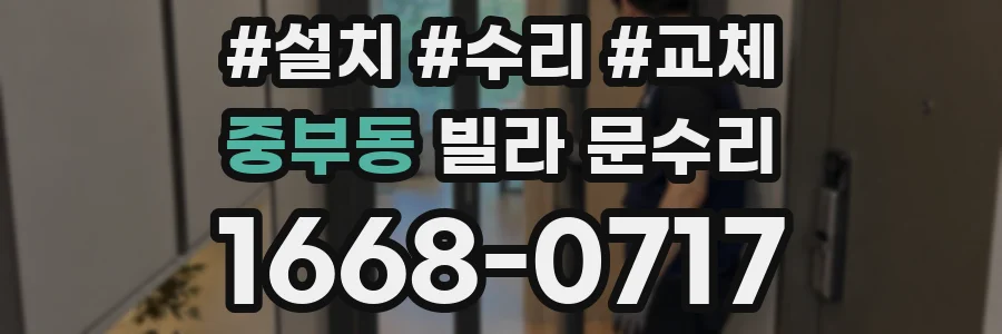 중부동 빌라 문수리