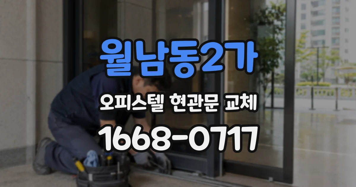 월남동2가 오피스텔 현관문 교체