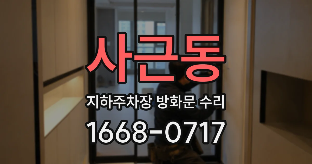 사근동 지하주차장 방화문 수리