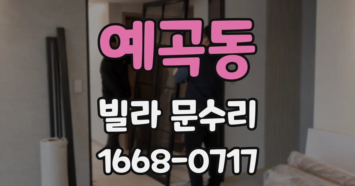 예곡동 빌라 문수리