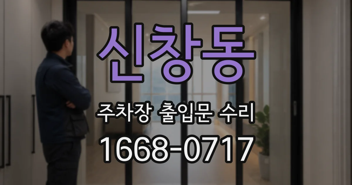 신창동 주차장 출입문 수리