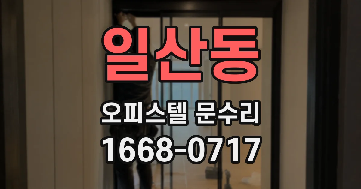 일산동 오피스텔 문수리