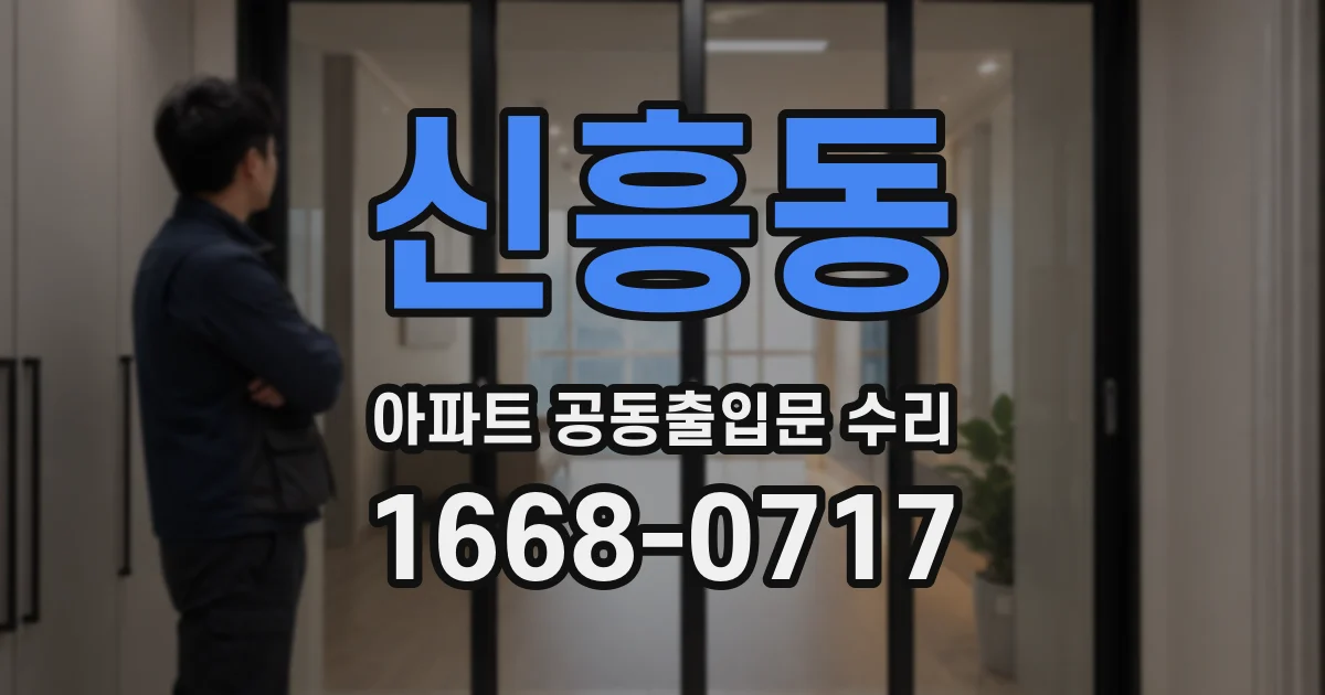 신흥동 아파트 공동출입문 수리