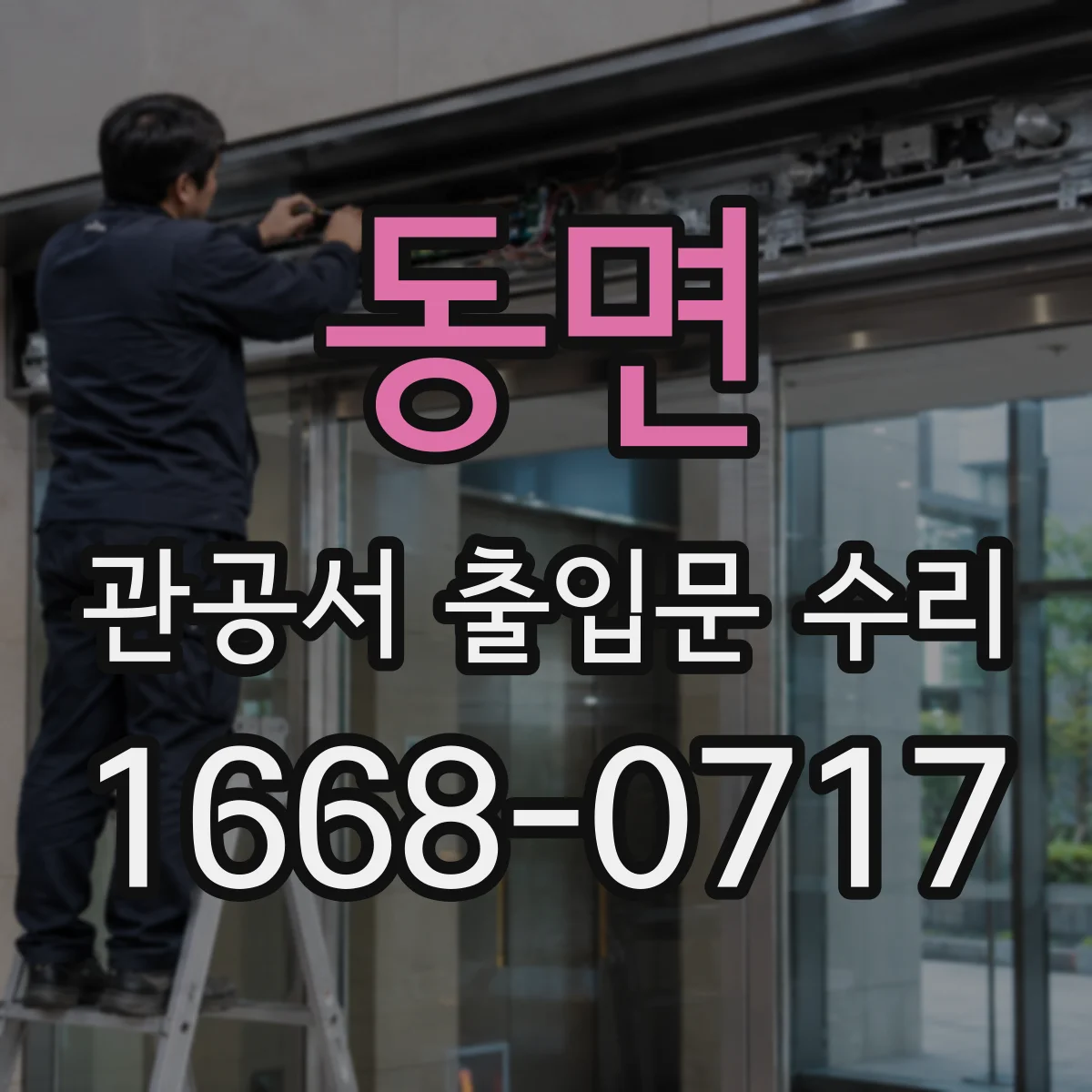 동면 관공서 출입문 수리