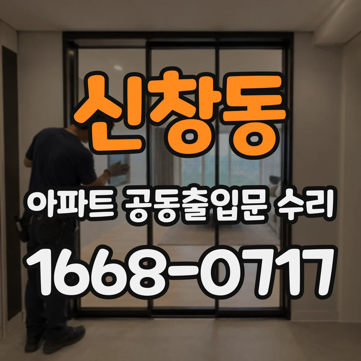 신창동 아파트 공동출입문 수리