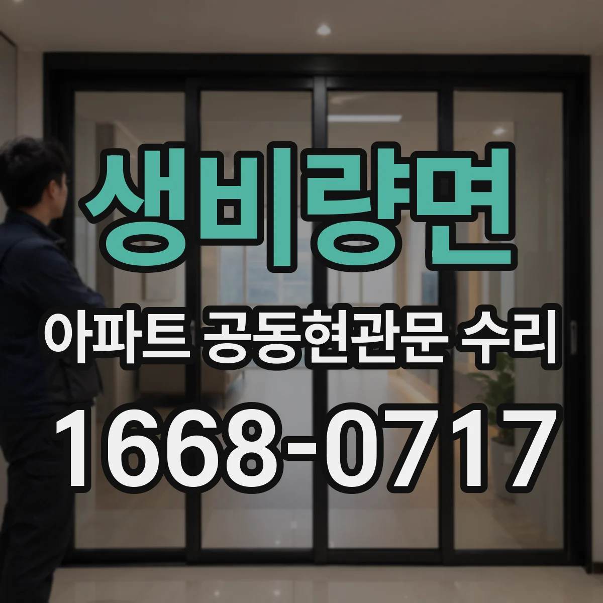 생비량면 아파트 공동현관문 수리