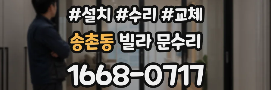 송촌동 빌라 문수리