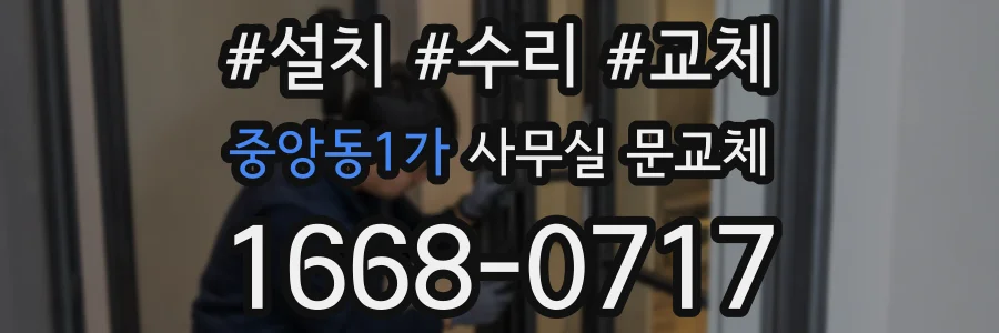 중앙동1가 사무실 문교체