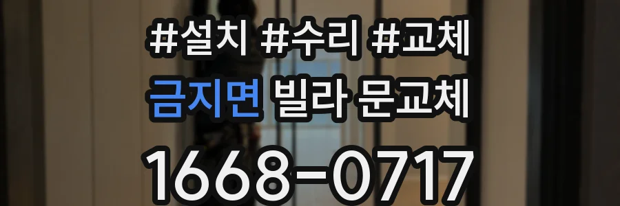 금지면 빌라 문교체
