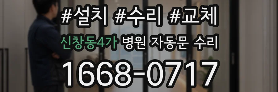 신창동4가 병원 자동문 수리