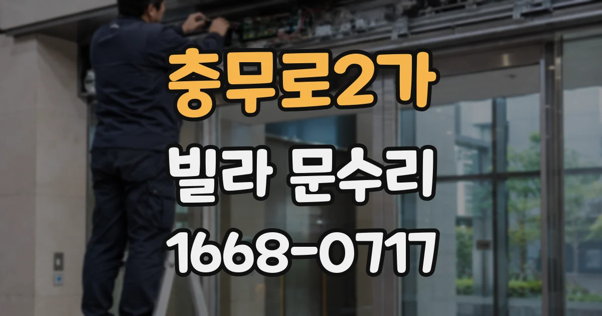 충무로2가 빌라 문수리