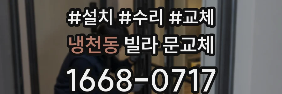 냉천동 빌라 문교체