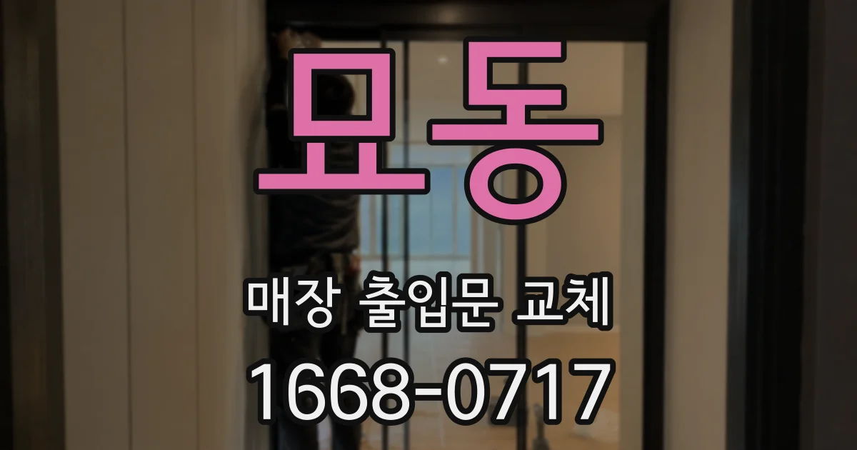 묘동 매장 출입문 교체