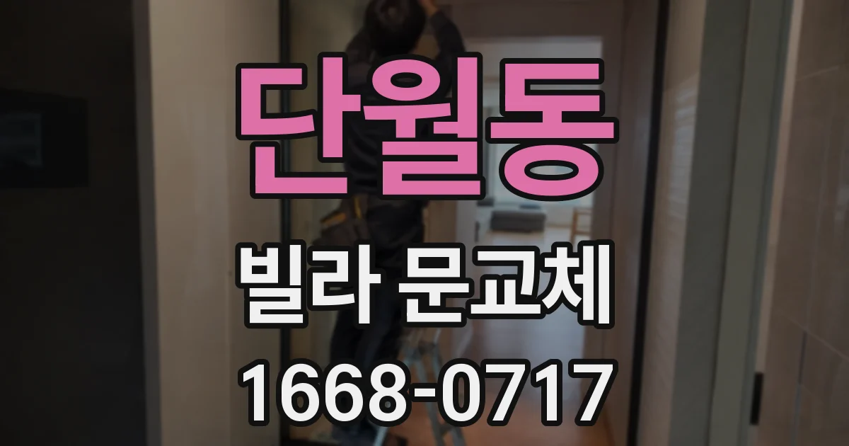단월동 빌라 문교체