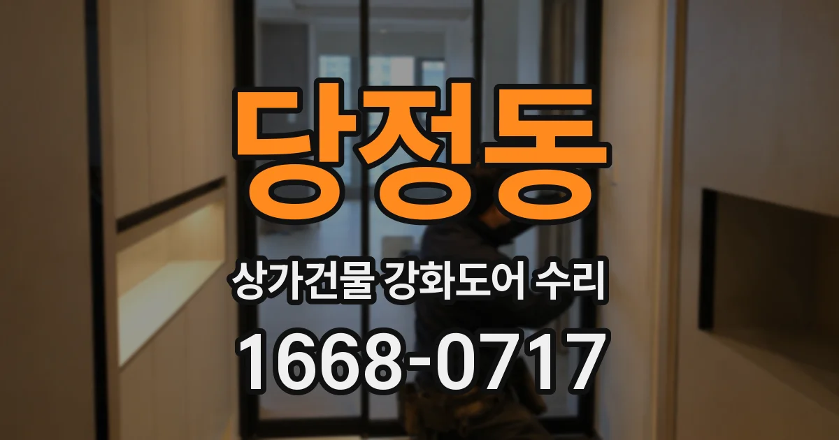 당정동 상가건물 강화도어 수리