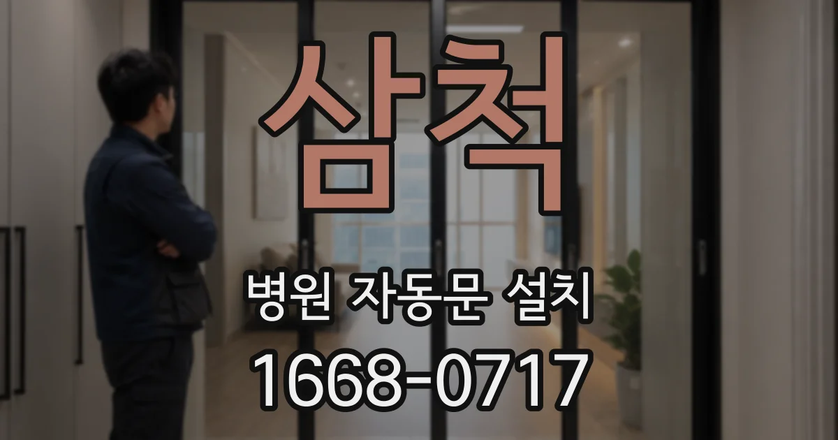 삼척 병원 자동문 설치