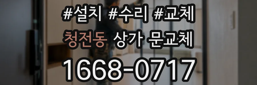청전동 상가 문교체