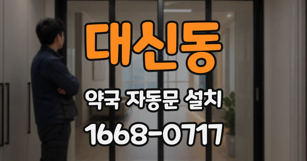 대신동 약국 자동문 설치