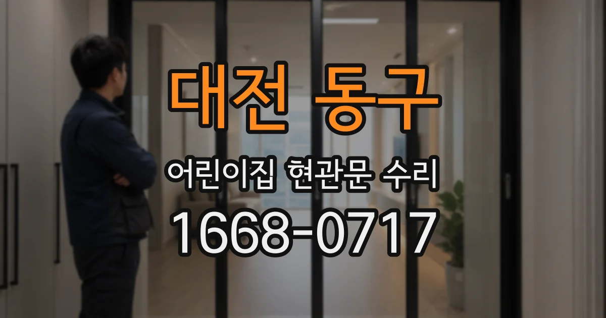 대전 동구 어린이집 현관문 수리