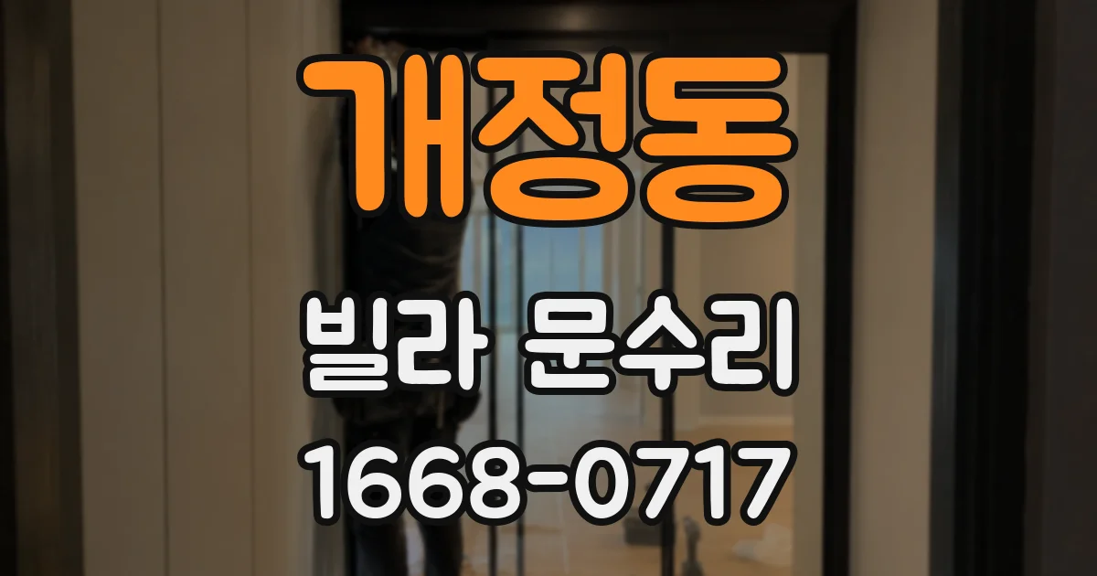 개정동 빌라 문수리