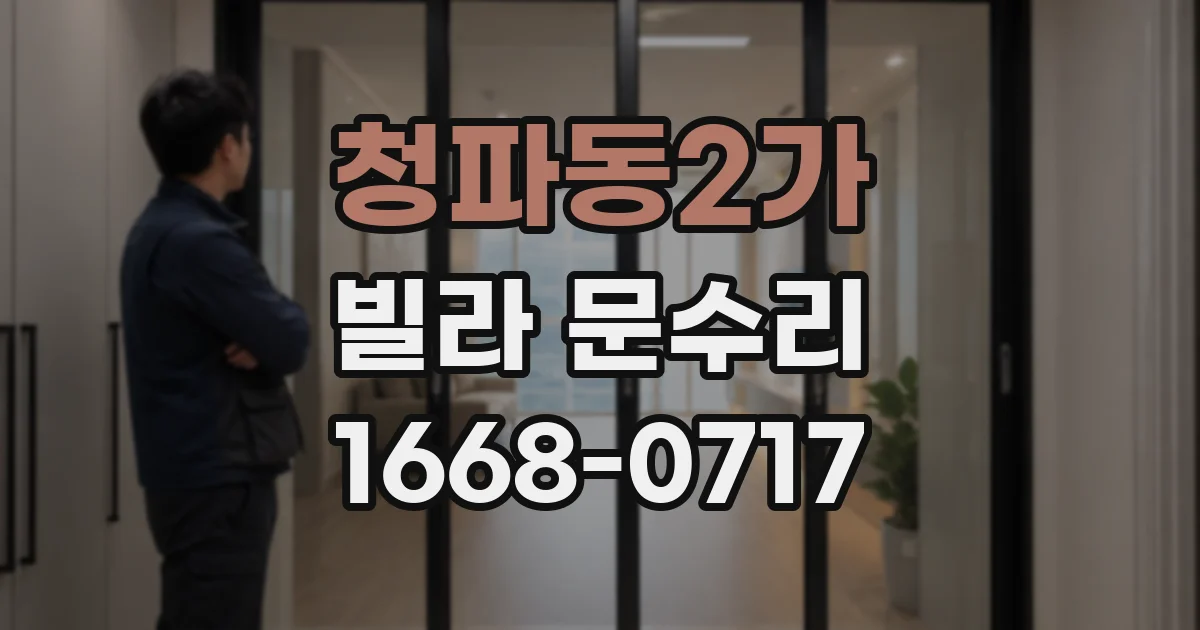 청파동2가 빌라 문수리