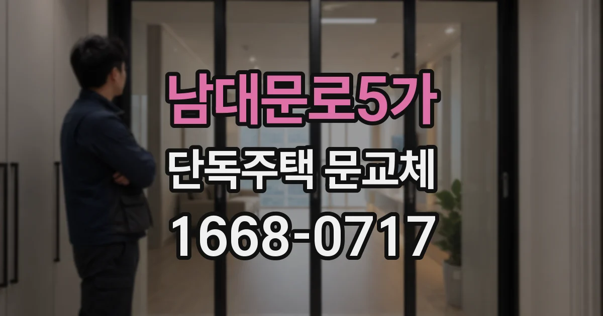 남대문로5가 단독주택 문교체
