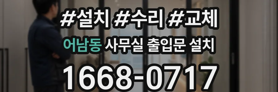 어남동 사무실 출입문 설치