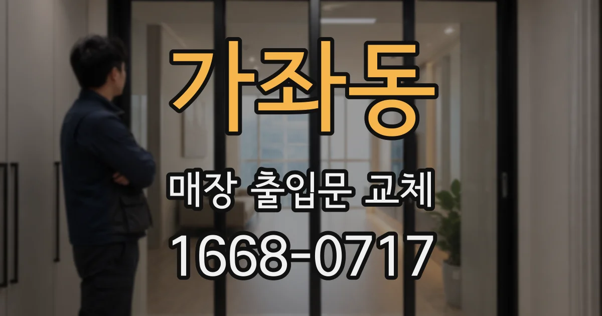 가좌동 매장 출입문 교체