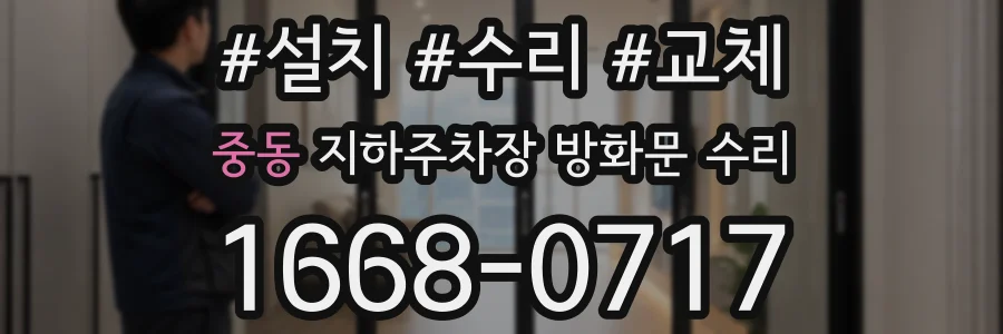 중동 지하주차장 방화문 수리
