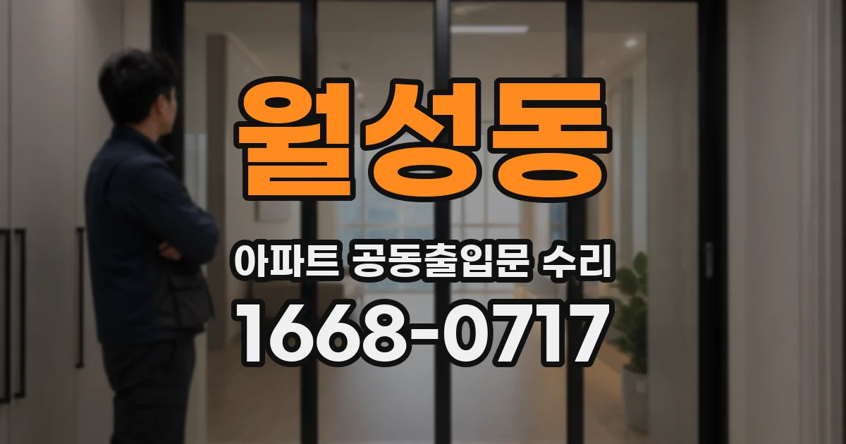 월성동 아파트 공동출입문 수리