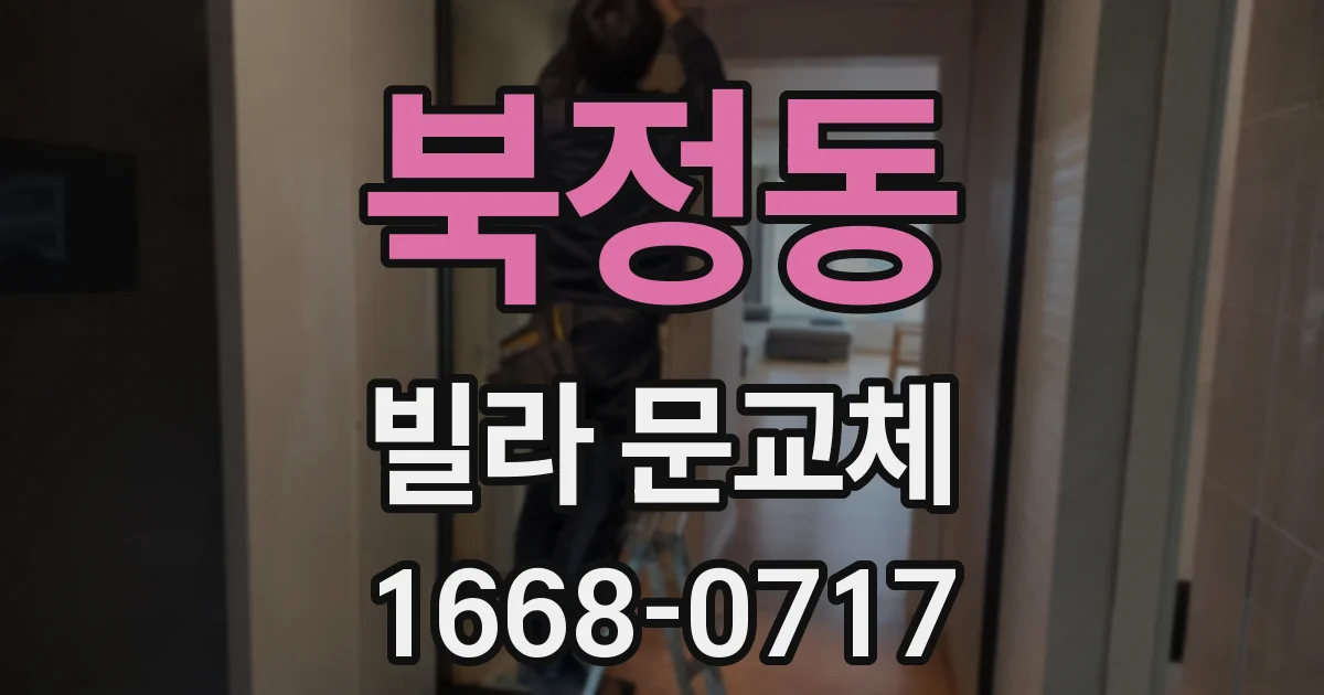 북정동 빌라 문교체