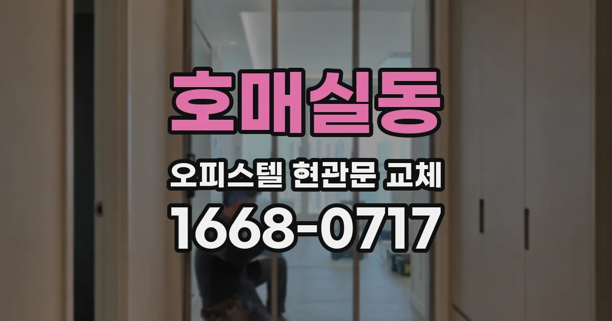 호매실동 오피스텔 현관문 교체