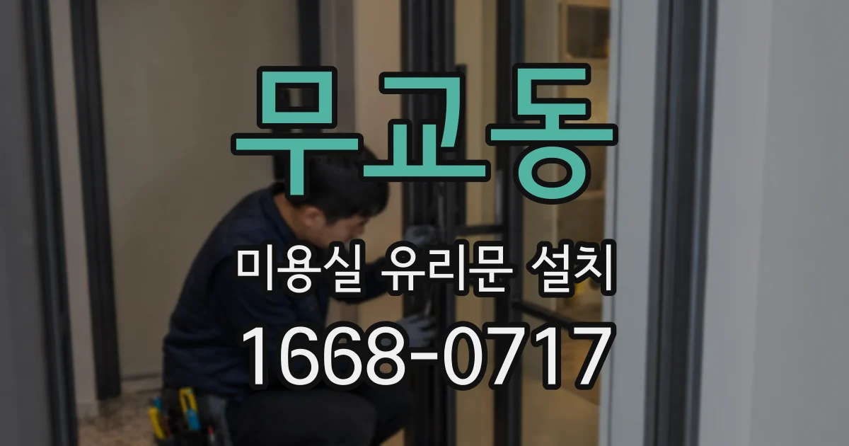 무교동 미용실 유리문 설치