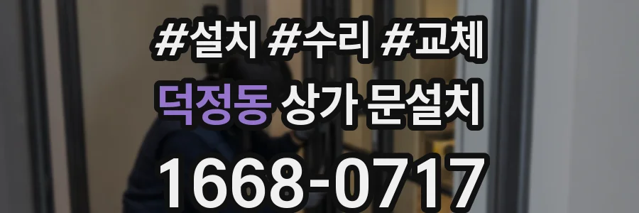 덕정동 상가 문설치