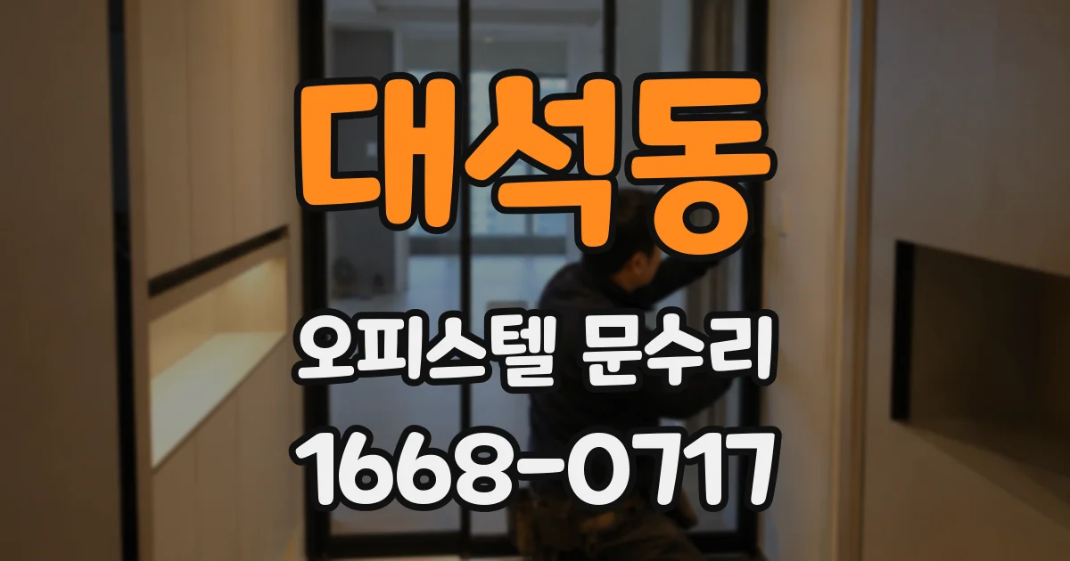 대석동 오피스텔 문수리