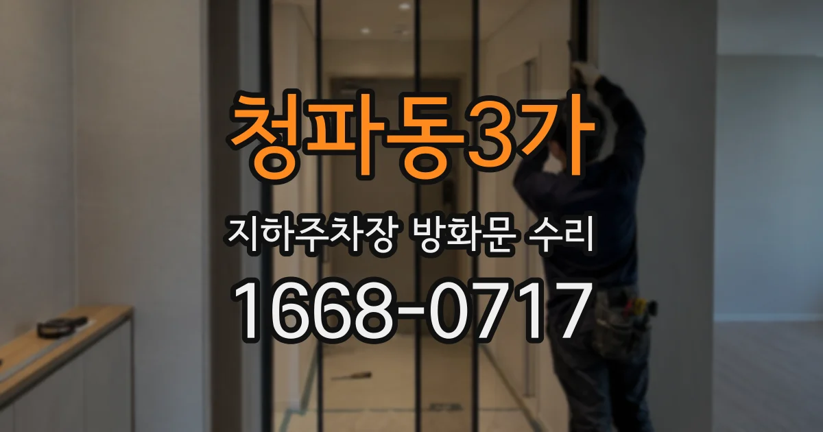 청파동3가 지하주차장 방화문 수리