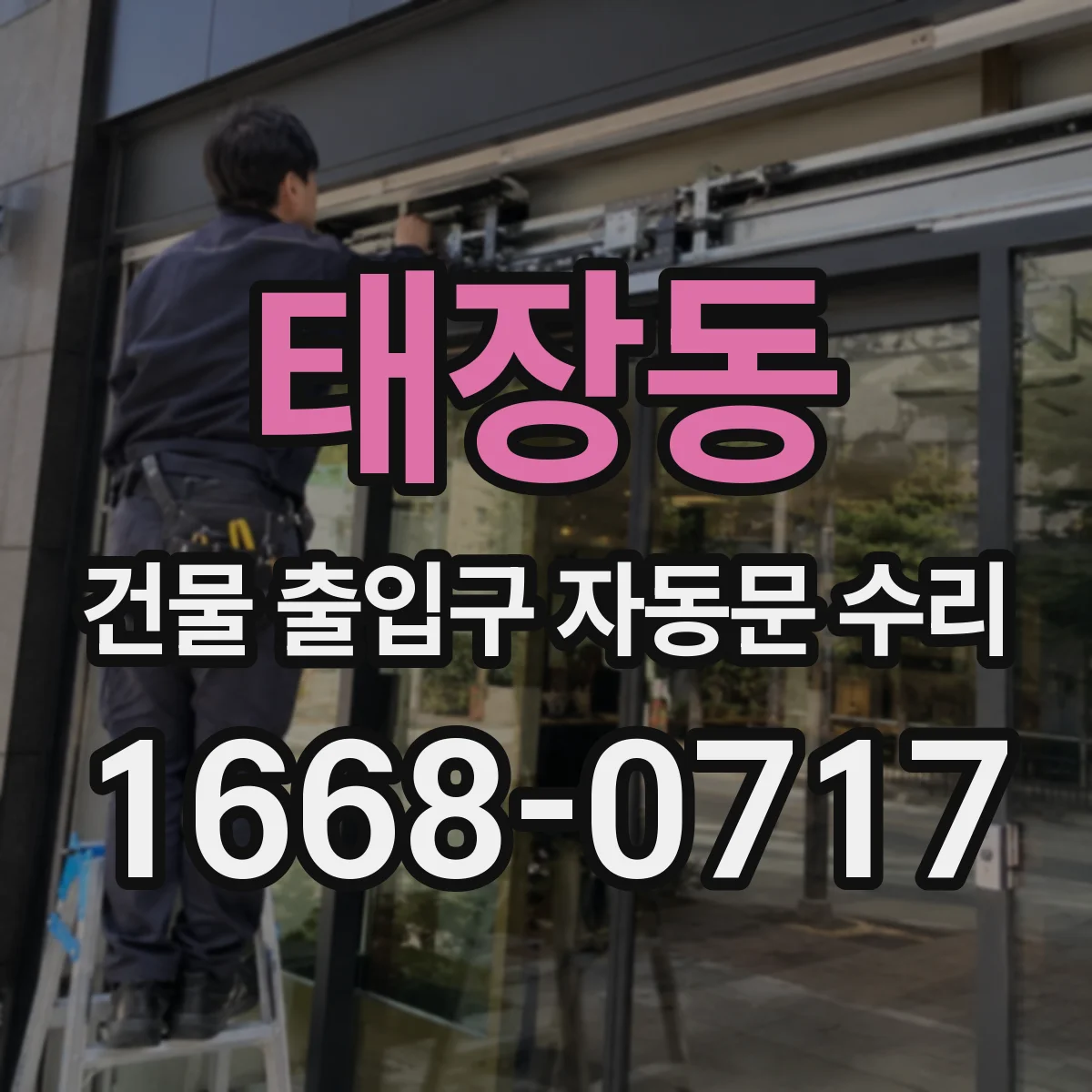 태장동 건물 출입구 자동문 수리