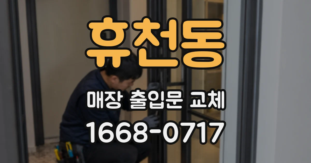 휴천동 매장 출입문 교체