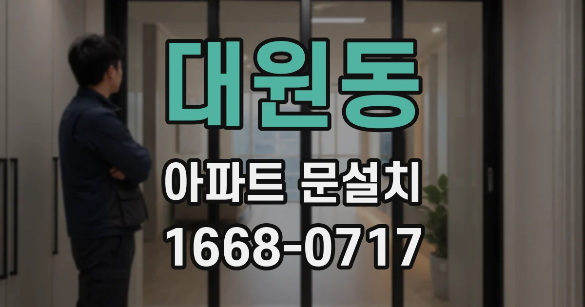 대원동 아파트 문설치