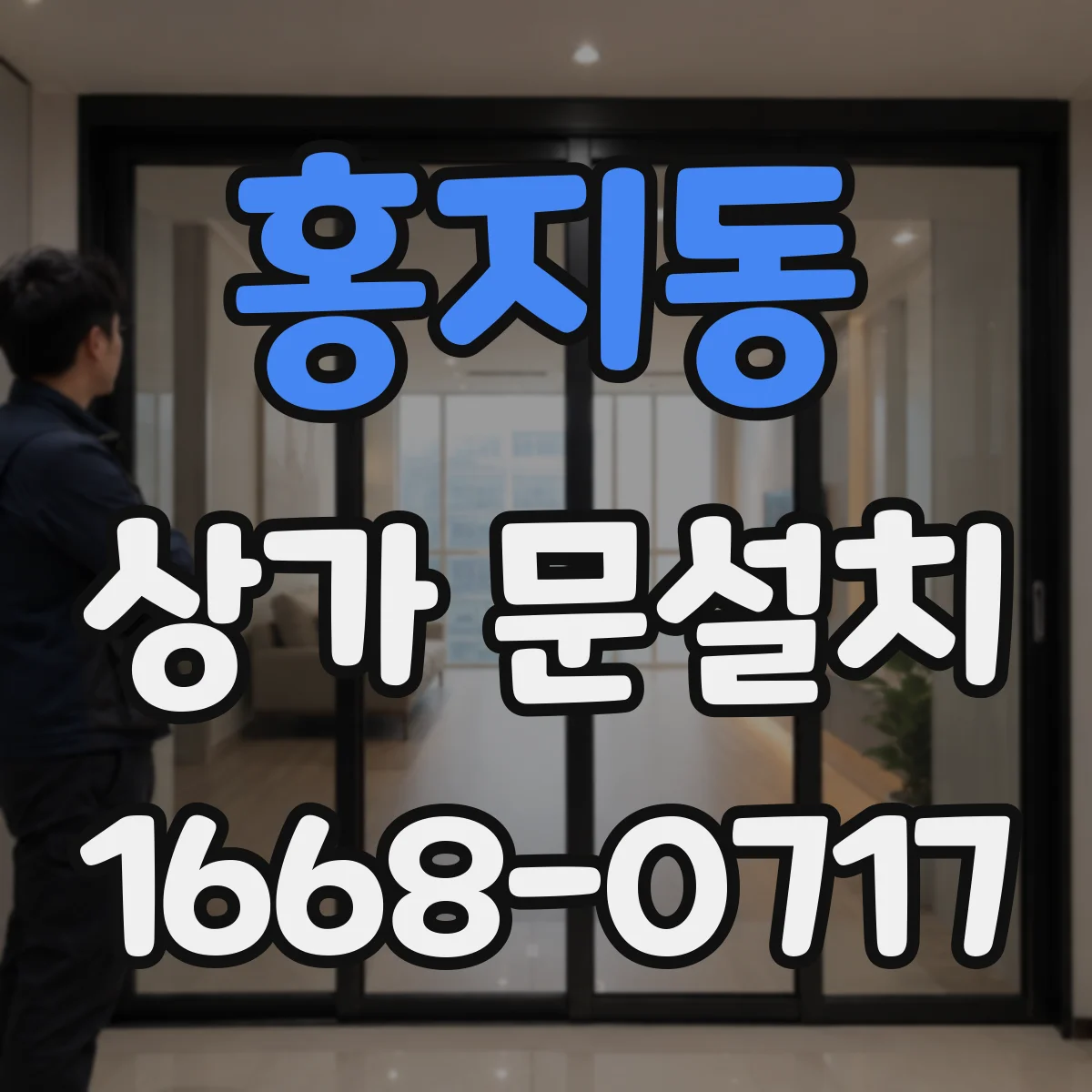 홍지동 상가 문설치 물기·오염 많은 업종 문 관리 쉬운 재질