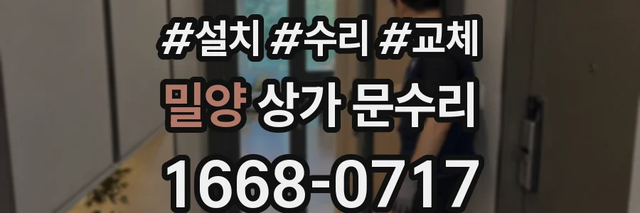 밀양 상가 문수리